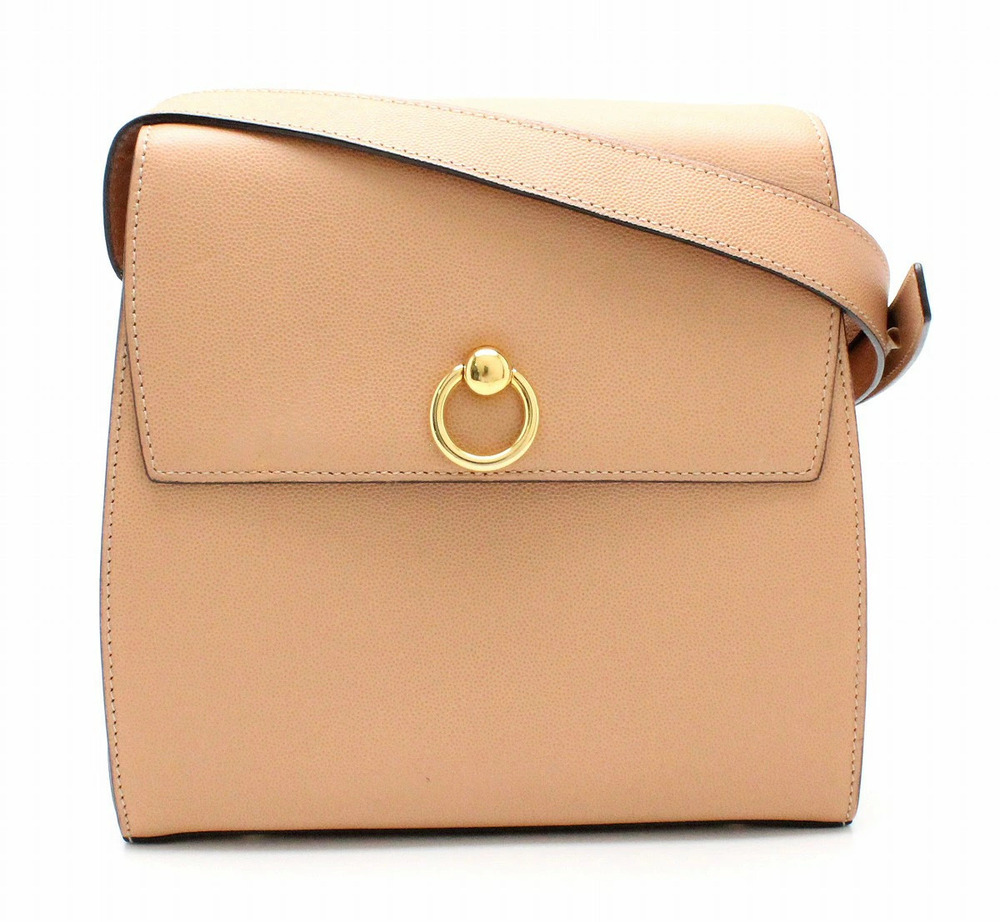 Celine Shoulder Bag Tote Leather Beige Cream